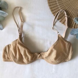 Vintage Cosabella Nude Unlined Mesh Demi Bra